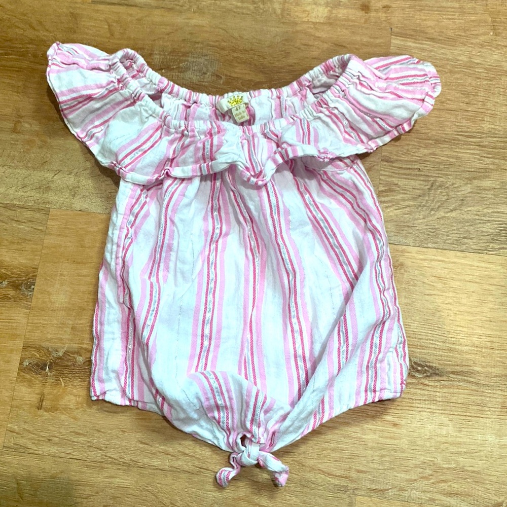 Like new! Girls Juicy Couture Cotton Tie Blouse 4T